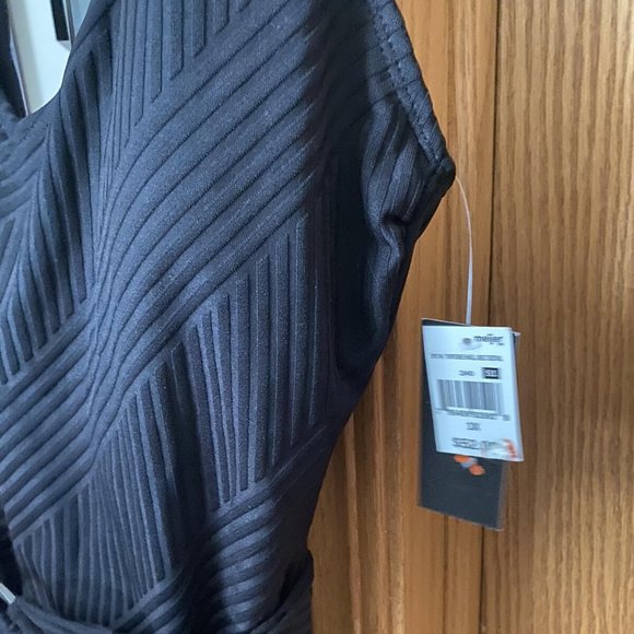 1X lbiza black ribbed ONE PIECE swimsuit NEW - Picture 3 of 7